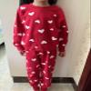RETSUGO Girls Heart Outfit Winter Clothes Set for Girls Hearts Clothing 2 Piece Set Toddler Girl Sweatsuit Long Sleeve Heart T-Shirt+Red Pants Outfit 8-9 Years old/6734 view 3