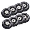 JHKJ 70mm/72mm/ 76mm80mm 82A Inline Skate Wheels, 8 Pack Replacement Roller Skating Wheels for Girls & Boys Wheels with Bearings ABEC 7 - Black,Black,72mm view 1