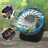Berlune Men Sun Hat with 2 Solar Fan Fishing Wide Brim Sun Hat for Beach Outdoor Summer Camping, USB & Solar Powered(Black and White,Camouflage) view 3