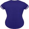 DIGITMON Women's Baseball Softball Jersey Button Down Premium Hip Hop T Shirts Uniform PURPLEWHITE, Large view 3