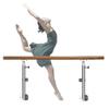 Ballet Barre Stainless Steel Ballet Barre with Wooden Handle, Adjustable Height Wall Mounted Extension Rod, Can Bear A Weight of 300kg (Size : 1.5M/5FT) view 1