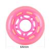 JHKJ 64mm Inline Skate Wheels 82A Inline Skate Wheels not Bearings, Skate Replacement PU Wheel for Inline Roller Skates(8 Pack),Pink view 2