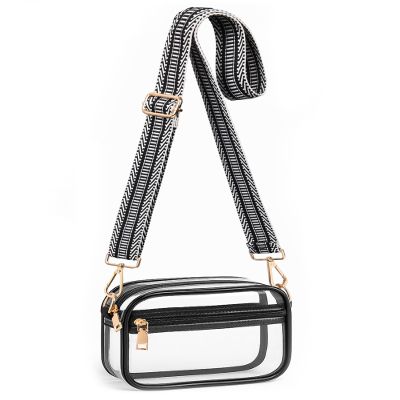 BS-VOG Clear Crossbody Bag Stadium Approved, Clear Purses for Women, Small Clear Stadium Bag for Concerts Sports Events