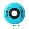 JHKJ 8 Pack Inline Skate Wheels 85a 72mm/76mm/80mm Indoor/Outdoor Inline Skate Replacement Wheel for Luggage, Training, Scooter, Office Chair etc,Blue,80mm view 2