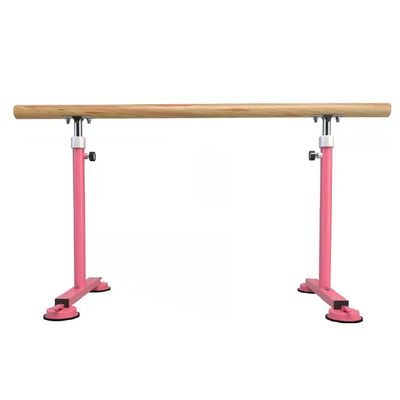 Ballet Barre Portable Pink Steel Ballet Barre with Wooden Handle, Adjustable Dance Training Pole Suitable for Adults and Children (Size : 1M/3.3FT)
