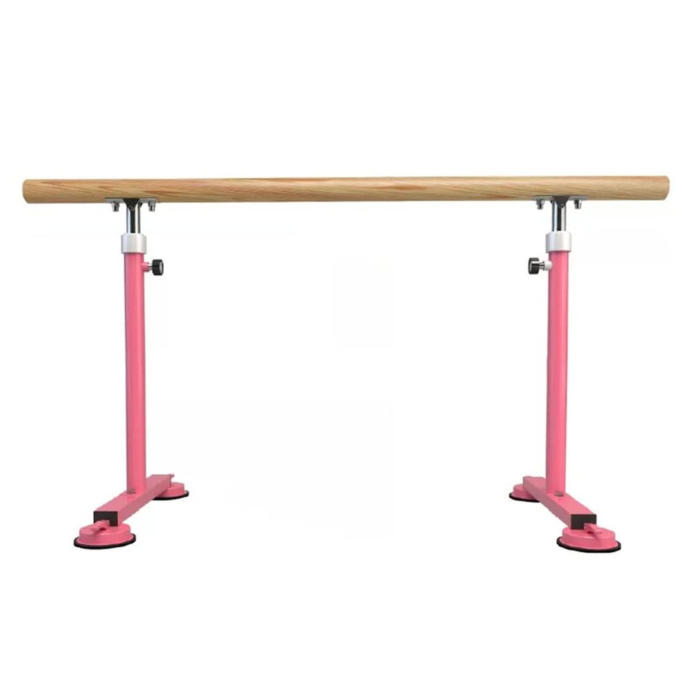 Ballet Barre Portable Pink Steel Ballet Barre with Wooden Handle, Adjustable Dance Training Pole Suitable for Adults and Children (Size : 1M/3.3FT)