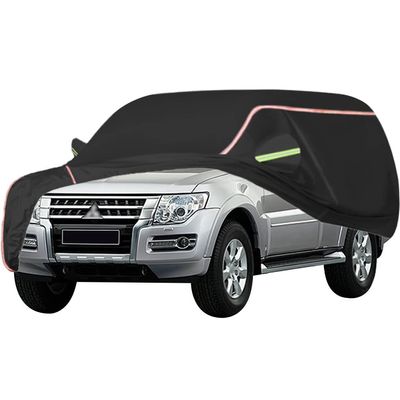 ACHETE Car Covers are Suitable for 2000-2004 Mitsubishi Montero Sport ES/LS/LTD/XLS,Water, Rain, Sun and Snow Resistant Oxford Fabric Car Cover,with Side Door Zip (Color : Black, Size : Montero SPOR