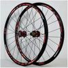 ZECHAO 700c Bike Wheel,Cycling Road Bike Wheelset QR Double Wall Alloy Rim 30mm Sealed Bearing Disc/V Brake 8-11 Speed Wheelset (Color : B- Red) view 1