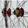 ZECHAO 700c Bike Wheel,Cycling Road Bike Wheelset QR Double Wall Alloy Rim 30mm Sealed Bearing Disc/V Brake 8-11 Speed Wheelset (Color : B- Red) view 4