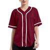 DIGITMON Women's Baseball Softball Jersey Button Down Premium Hip Hop T Shirts Uniform BURGUNDYWHITE, Small view 1
