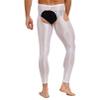 YiZYiF Mens Thin Ice Silk Hollow Out Suspender Compression Pants Baselayer Long Johns Underwear White One Size view 2