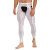 YiZYiF Mens Thin Ice Silk Hollow Out Suspender Compression Pants Baselayer Long Johns Underwear White One Size view 3