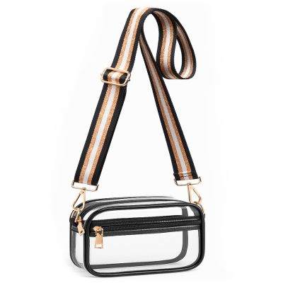 BS-VOG Clear Crossbody Bag Stadium Approved, Clear Purses for Women, Small Stadium Bag for Events Concerts Sports Fans