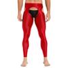 YiZYiF Mens Thin Ice Silk Hollow Out Suspender Compression Pants Baselayer Long Johns Underwear Red One Size view 1