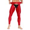YiZYiF Mens Thin Ice Silk Hollow Out Suspender Compression Pants Baselayer Long Johns Underwear Red One Size view 2