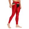 YiZYiF Mens Thin Ice Silk Hollow Out Suspender Compression Pants Baselayer Long Johns Underwear Red One Size view 4