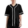 DIGITMON Women's Baseball Softball Jersey Button Down Premium Hip Hop T Shirts Uniform Blackwhite, Medium view 1