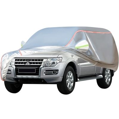 ACHETE Car Covers are Suitable for 2000-2004 Mitsubishi Montero Sport ES/LS/LTD/XLS,Water, Rain, Sun and Snow Resistant Oxford Fabric Car Cover,with Side Door Zip (Color : White, Size : ES)
