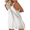 Women Tennis Dress Workout Dress Exercise Dress with Built-in Shorts Golf Athletic Dresses Sports Dresses Shorts Suit White view 2