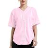DIGITMON Women's Baseball Softball Jersey Button Down Premium Hip Hop T Shirts Uniform PINKWHITE, Small view 1