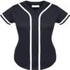 DIGITMON Women's Baseball Softball Jersey Button Down Premium Hip Hop T Shirts Uniform GRAPHITEWHITE, Small view 2