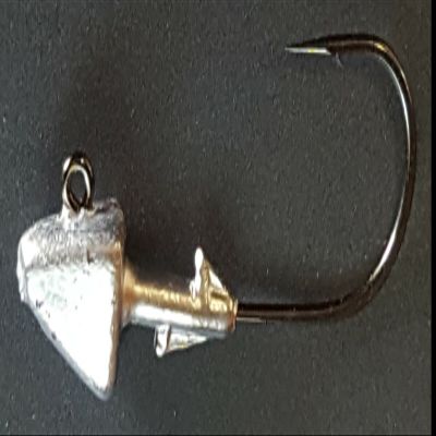 10 No Paint Shad Jig Head Striper Bass Saltwater Redfish Lure Ultra Point Hook 2.5oz