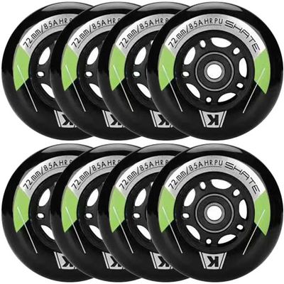 8 Pack Inline Skate Wheels 72mm 76mm 80mm Inline Replacement Wheels with ABEC9 Bearing for Roller blade Derby K2 Inline Skate- 85A Hardness for Indoor Outdoor Riding