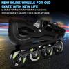 8 Pack Inline Skate Wheels 72mm 76mm 80mm Inline Replacement Wheels with ABEC9 Bearing for Roller blade Derby K2 Inline Skate- 85A Hardness for Indoor Outdoor Riding view 4