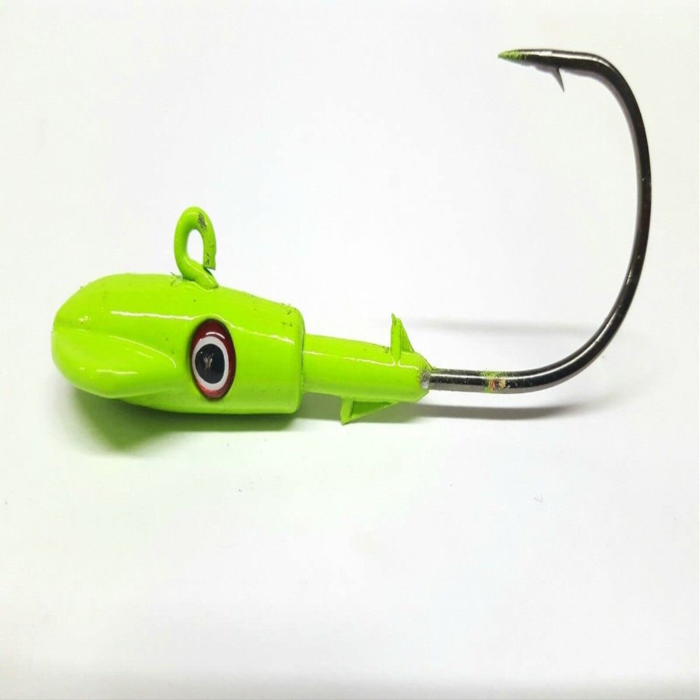 10 "Squid Jig Head Salt Water Striper Bass Swimbait Lure Ultra Point Hook- Char 1.5oz