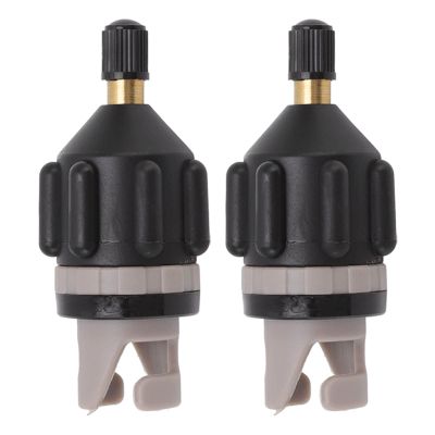 TITA-DONG 2 PCSInflatable Boat Pump Adaptor, Air Valve Adapter Set, Conventional Air Pump Converter Compressor Paddle Board Pump Adapter Connector for Inflatable Kayak Foot Pump Stand(Black)