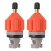 TITA-DONG 2 PCSInflatable Boat Pump Adaptor, Air Valve Adapter Set, Conventional Air Pump Converter Compressor Paddle Board Pump Adapter Connector for Inflatable Kayak Foot Pump Stand(Orange) view 1