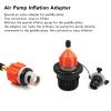 TITA-DONG 2 PCSInflatable Boat Pump Adaptor, Air Valve Adapter Set, Conventional Air Pump Converter Compressor Paddle Board Pump Adapter Connector for Inflatable Kayak Foot Pump Stand(Orange) view 2