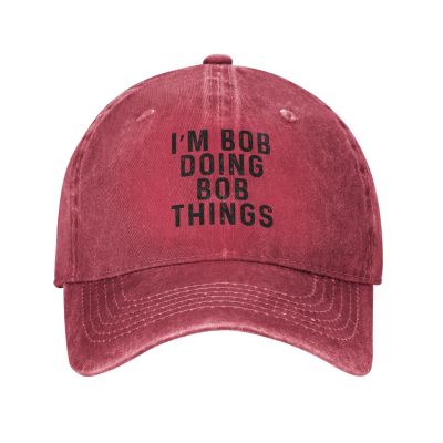 Funny Cap Im Bob Doing Bob Things Cap for Women Dad Hat Cool Hats Red
