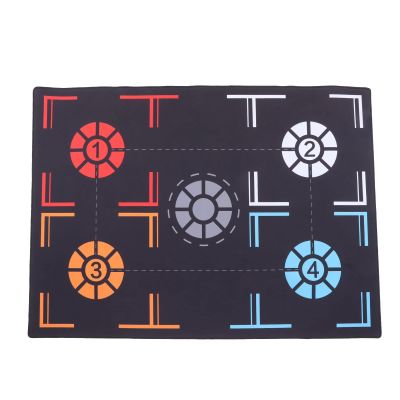 HUAOSN Basketball Footstep Training Mat, Thickenednon Slip Dribble Silent Sports Auxiliary Props, Training Pace Ball Control Player Equipment for Home 3Mm