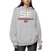 Hybrid Sports NFL - San Francisco 49ers - City Block - Men's and Women's Pullover Hooded Fleece Sweatshirt - Size 2 X-Large - San Francisco 49ers - Athletic Heather view 2