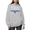 Hybrid Sports NFL - Tennessee Titans - City Block - Men's and Women's Pullover Hooded Fleece Sweatshirt - Size Large - Tennessee Titans - Athletic Heather view 2
