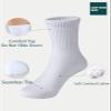 COTTON DAY Unisex School Kids Boys Girls Soft Cotton White Athletic Socks 6-8 Years All White Size M (8) view 4