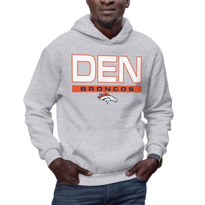 Hybrid Sports NFL - Denver Broncos - City Block - Men's and Women's Pullover Hooded Fleece Sweatshirt - Size 2 X-Large - Denver Broncos - Athletic Heather