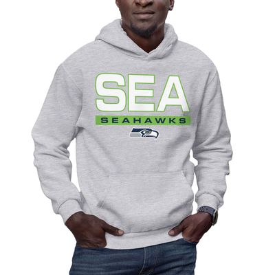 Hybrid Sports NFL - Seattle Seahawks - City Block - Men's and Women's Pullover Hooded Fleece Sweatshirt - Size 2 X-Large - Seattle Seahawks - Athletic Heather