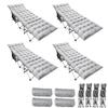 Zento Camping Cot and Mattress Folding Outdoor Travel Bed 4 Pack- Heavy Duty Max Load 450 LBS Premium Quality Cot Bed with Pad for Comfort Sleeping for Travel Home and Anytime Use view 1
