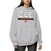 Hybrid Sports NFL - Cleveland Browns - City Block - Men's and Women's Pullover Hooded Fleece Sweatshirt - Size Small - Cleveland Browns - Athletic Heather view 2