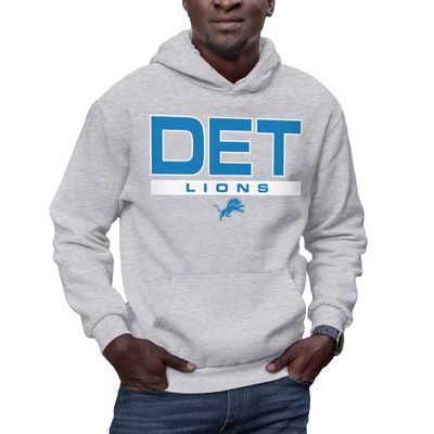Hybrid Sports NFL - Detroit Lions - City Block - Men's and Women's Pullover Hooded Fleece Sweatshirt - Size Medium - Detroit Lions - Athletic Heather