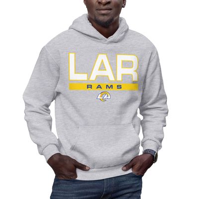 Hybrid Sports NFL - Los Angeles Rams - City Block - Men's and Women's Pullover Hooded Fleece Sweatshirt - Size X-Large - Los Angeles Rams - Athletic Heather