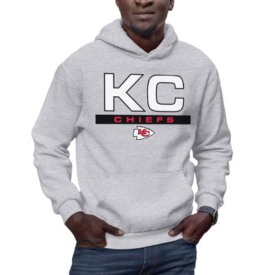 Hybrid Sports NFL - Kansas City Chiefs - City Block - Men's and Women's Pullover Hooded Fleece Sweatshirt - Size 2 X-Large - Kansas City Chiefs - Athletic Heather