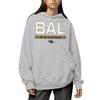 Hybrid Sports NFL - Baltimore Ravens - City Block - Men's and Women's Pullover Hooded Fleece Sweatshirt - Size Medium - Baltimore Ravens - Athletic Heather view 2