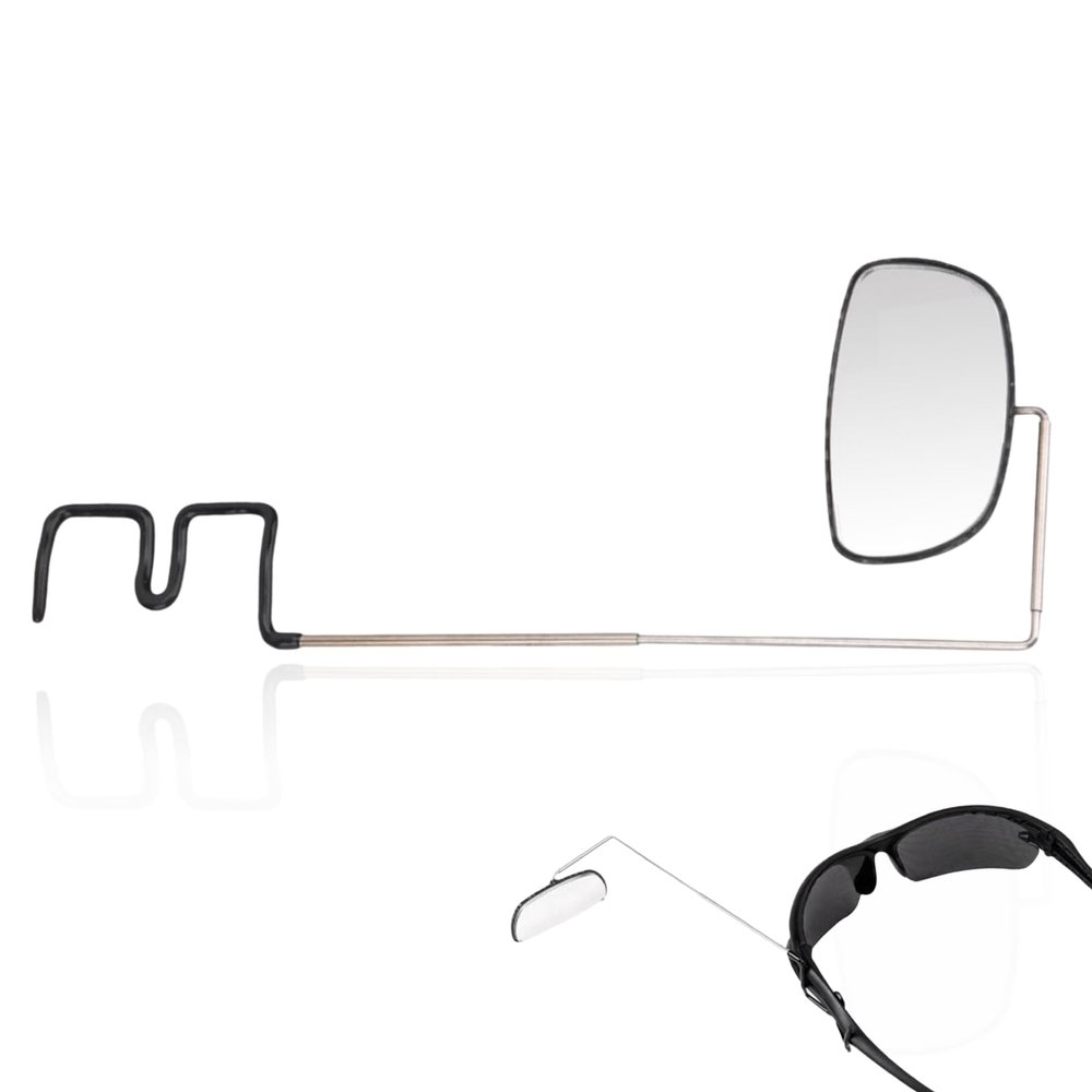 Cycling Eyeglass Rearview Bike Eyeglass Mirror 360 Degree Adjustable Mirror Bike Mirrors Bicycle Cycling Rear View Wide Angle Mirror Cycling Riding Accessory Bike Eyeglass Mirror Biking Glasses