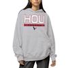Hybrid Sports NFL - Houston Texans - City Block - Men's and Women's Pullover Hooded Fleece Sweatshirt - Size Medium - Houston Texans - Athletic Heather view 2