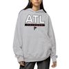 Hybrid Sports NFL - Atlanta Falcons - City Block - Men's and Women's Pullover Hooded Fleece Sweatshirt - Size 3 X-Large - Atlanta Falcons - Athletic Heather view 2