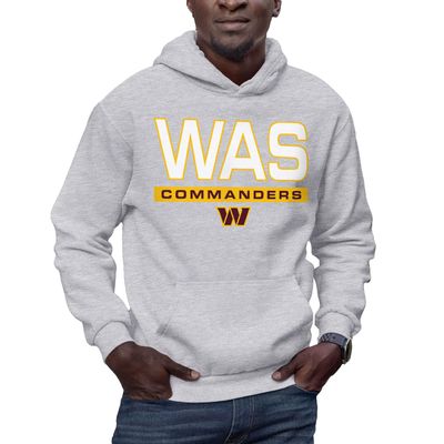 Hybrid Sports NFL - Washington Commanders - City Block - Men's and Women's Pullover Hooded Fleece Sweatshirt - Size 2 X-Large - Washington Commanders - Athletic Heather