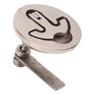 Niiyen Boat Cam Latch 316 Stainless Steel Marine Hatch Pull Floor Buckle Hatch Pull Yacht Hardware for Deck Boards Cabinets Drawers 61x57mm